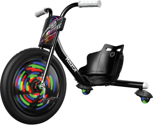 Razor RipRider 360 Lightshow - Drift Trike with Colorful Lights, 3 Wheeled Ride-on Toy for Kids 5+