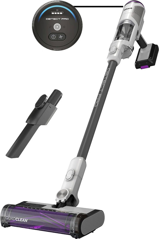 Restored Shark R-IW1615QSL Detect Pro Cordless HEPA QuadClean Multi-Surface Stick Vacuum, Grey/Silver - (Refurbished)