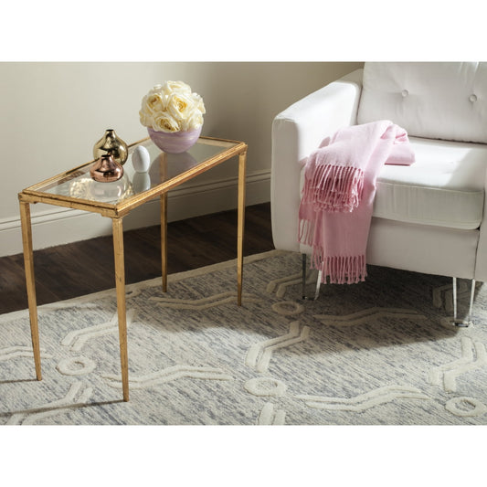 SAFAVIEH Juliana Solid Glass Top Coffee Table, Gold/Clear