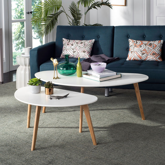 SAFAVIEH Olida Contemporary Double Coffee Table, White
