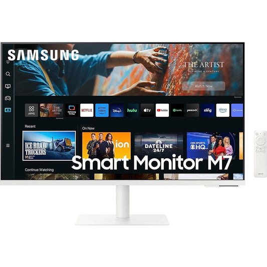 Open Box Samsung 32" M70C Series UHD Smart Computer Monitor with Streaming TV, Gaming Hub, Adjustable Stand, Remote PC Access, SlimFit Camera, Multiple Ports, Mobile Connectivity, LS32CM703UNXZA -