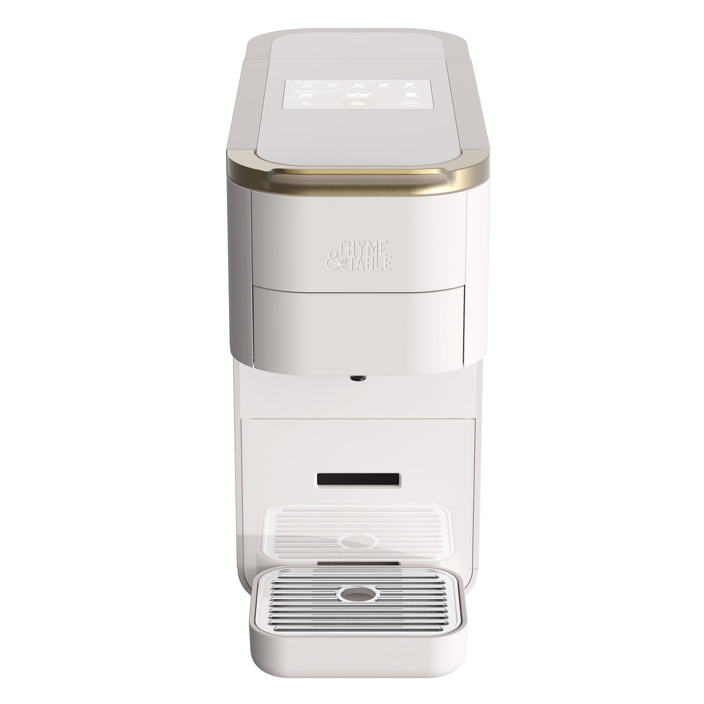 Thyme & Table Multi Capsule Coffee Machine, Universal Capsule Compatible with Espresso and Coffee, One-Touch Controls, Sand White