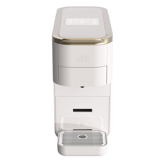 Thyme & Table Multi Capsule Coffee Machine, Universal Capsule Compatible with Espresso and Coffee, One-Touch Controls, Sand White