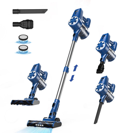 UMLo Cordless Vacuum Cleaner, 6-in-1 Stick Vacuum with 2200 mAh Battery for Home Carpet Hardwood Floor Pet Hair, N3S