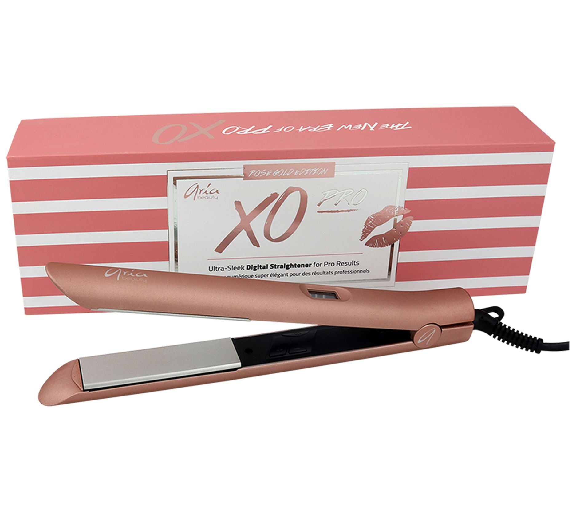 Aria Beauty XO Pro Digital Straightener - Roseld