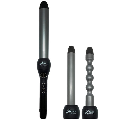 Aria Beauty Trifecta 3-Piece Interchangeable Curling Set