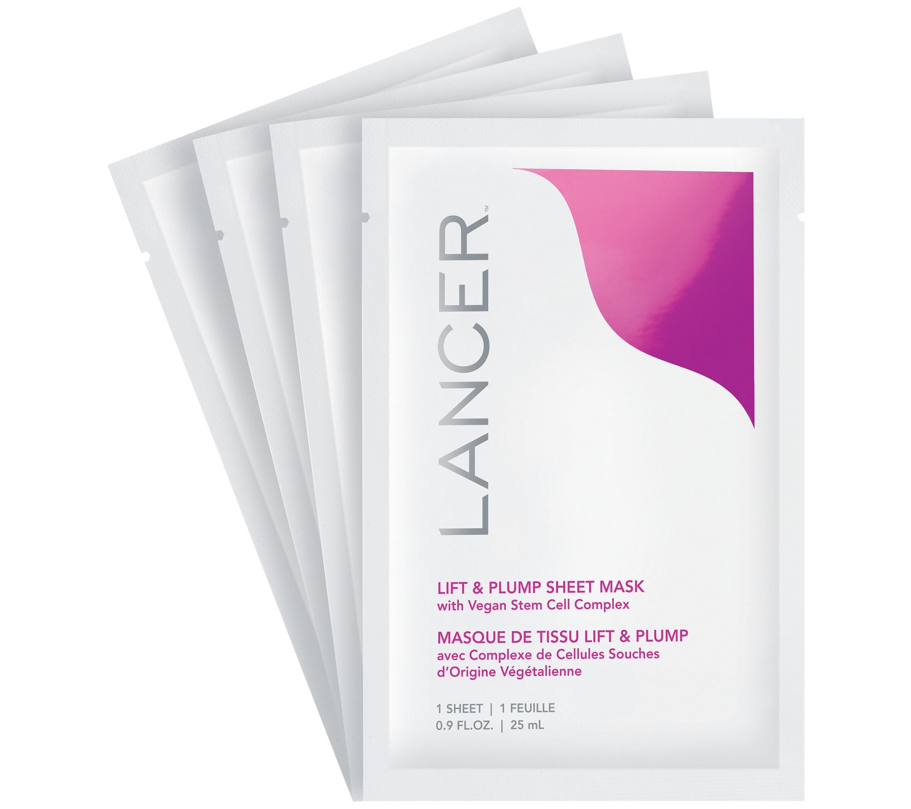 Lancer Lift & Plump Sheet Mask, 4-Count