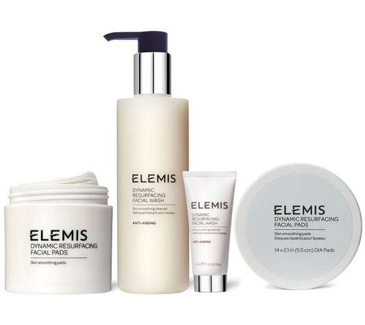 ELEMIS Dynamic Resurfacing Facial Wash & Pads -Home & Away Set