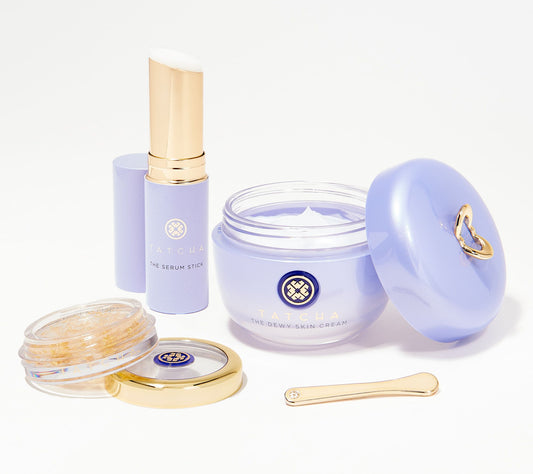 TATCHA Dewy Skin Cream Serum Stick and Lip Balm 3-Piece Kit