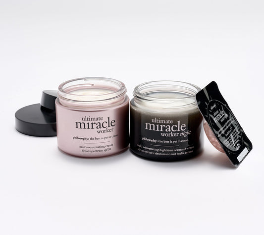 philosophy ultimate miracle worker moisturizer am & pm 2oz set