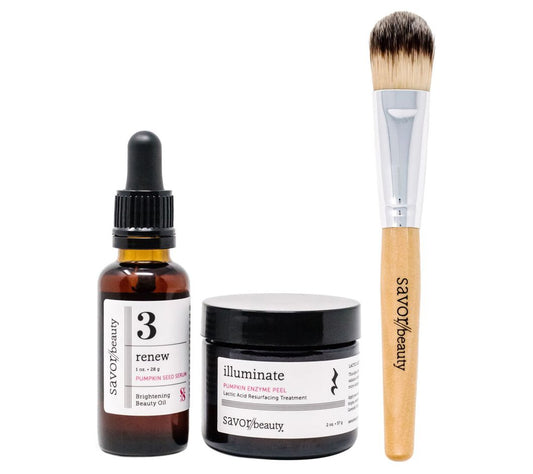 Savor Beauty Pumpkin Peel & Serum 3-Piece Kit