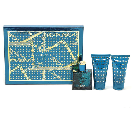 Versace Eros 3 Pc EDT & Shower Gel Mens Gift Se t