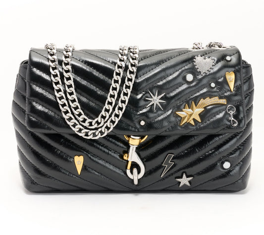 Rebecca Minkoff Medium Leather Crossbody with Celestial Studs