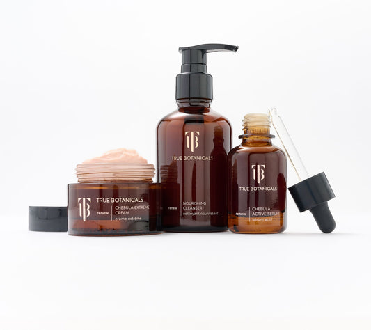 True Botanicals 3-Steps to Glowing Skin with Cleanser, Serum & Cream