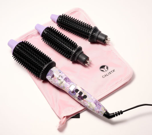 Calista Perfecter Pro Swap Top 3-in-1 Heated Round Brush w/ Pouch