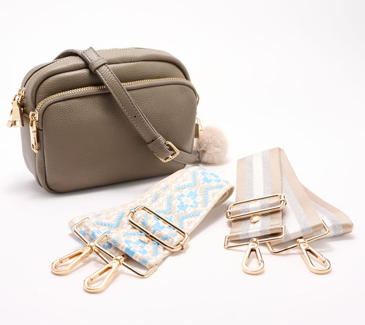 Pom Pom London Original Leather Crossbody w/ Multi Straps