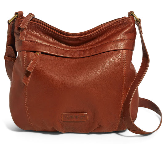 American Leather Co. Acorn Double Entry LeatherCrossbody
