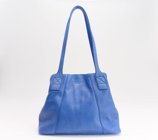 American Leather Co. Ada Triple Entry Leather Tote