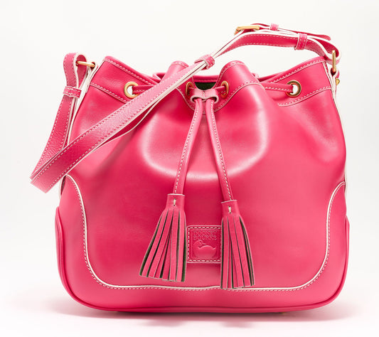 "As Is" Dooney & Bourke Florentine Leather Drawstring Bag