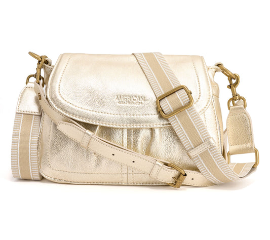 American Leather Co. Leather Crossbody with Two Straps