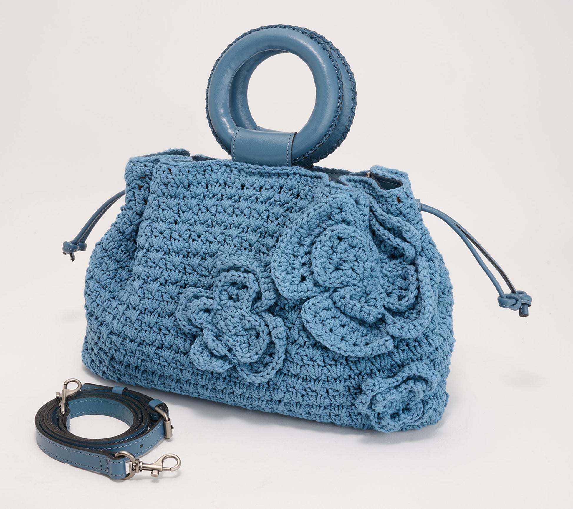Patricia Nash Carlina Butterfly Crochet Satchel w/ Crossbody