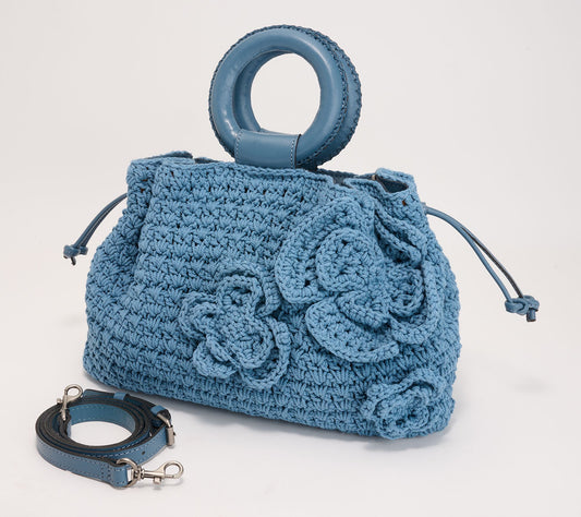 Patricia Nash Carlina Butterfly Crochet Satchel w/ Crossbody