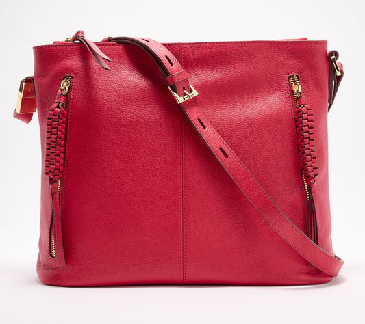 LODIS Texas Leather Aviva Crossbody Hobo Bag