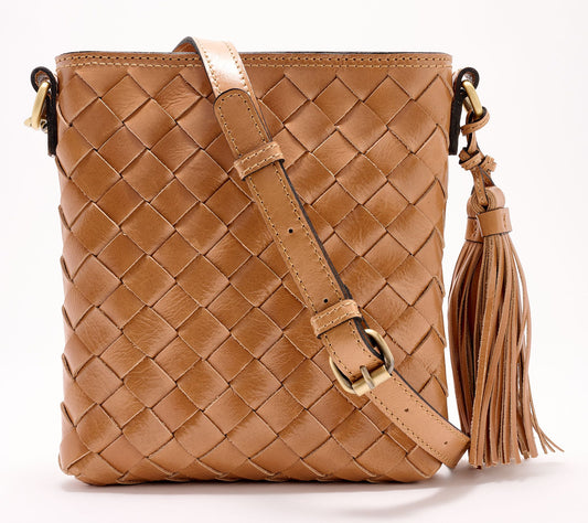 "As Is" Patricia Nash Discovery Leather Crossbody