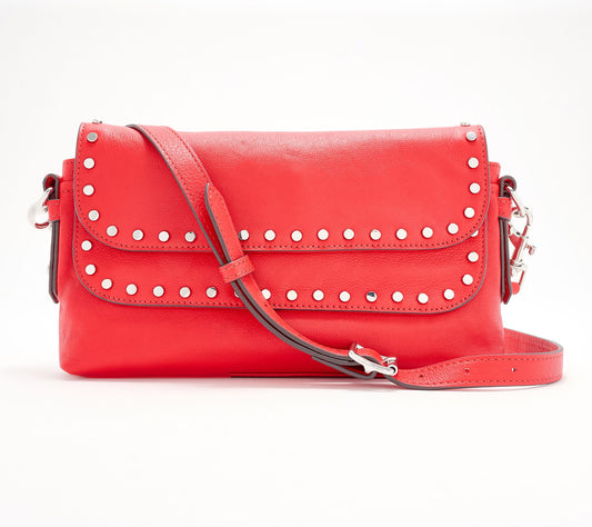 Aimee Kestenberg Leather Bowery Flap Crossbody with Studs