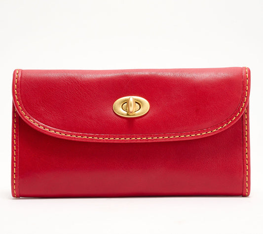 Dooney & Bourke Florentine Leather Continental Turnlock Wallet