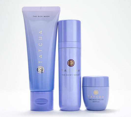 TATCHA Rice Wash, Dewy Serum, & Mini Gentle Rice Polish