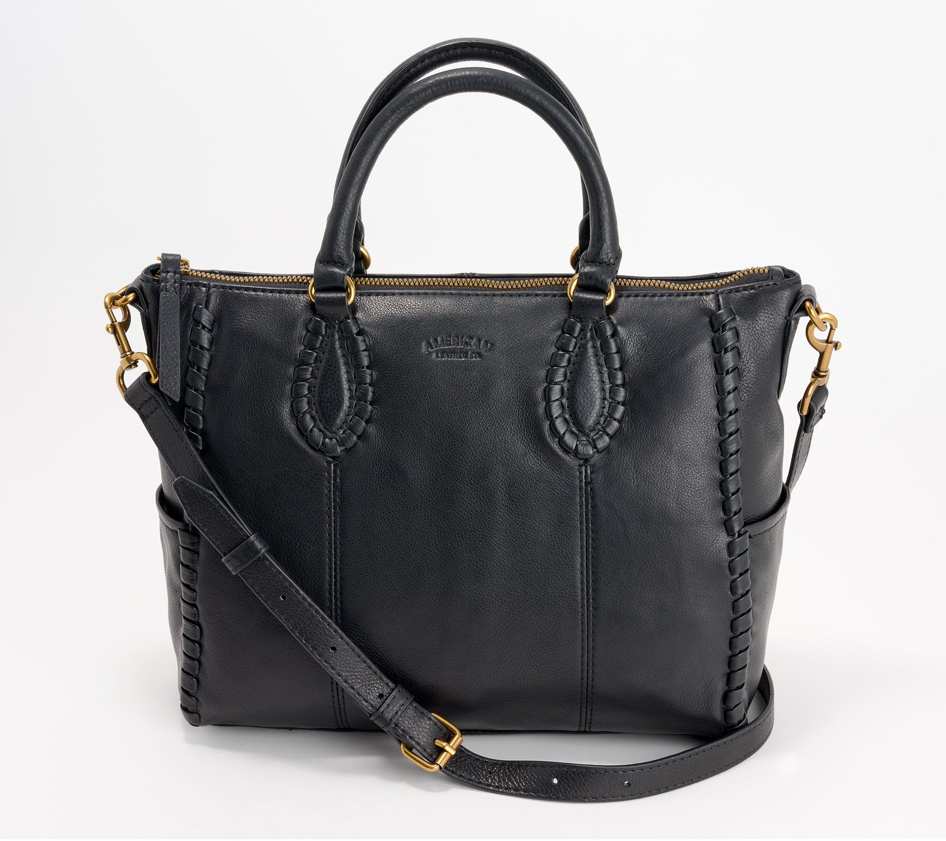 American Leather Co. Leather Madison Satchel with Crossbody