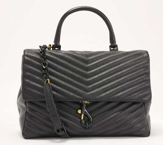 "As Is" Rebecca Minkoff Edie Large Leather Top Handle Shoulder Bag