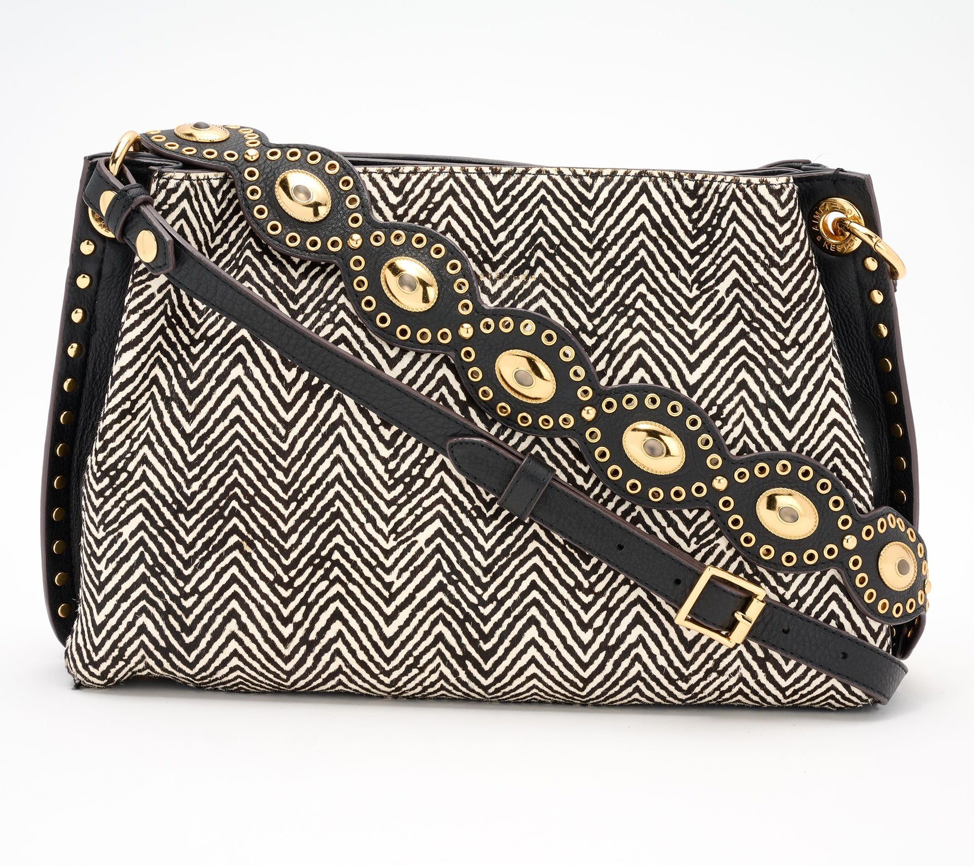 "As Is" Aimee Kestenberg Roma Leather Double Entry Shoulder Bag