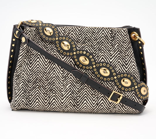"As Is" Aimee Kestenberg Roma Leather Double Entry Shoulder Bag