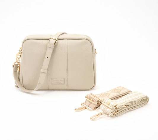 "As Is" Pom Pom London City Plus Leather Crossbody Bag