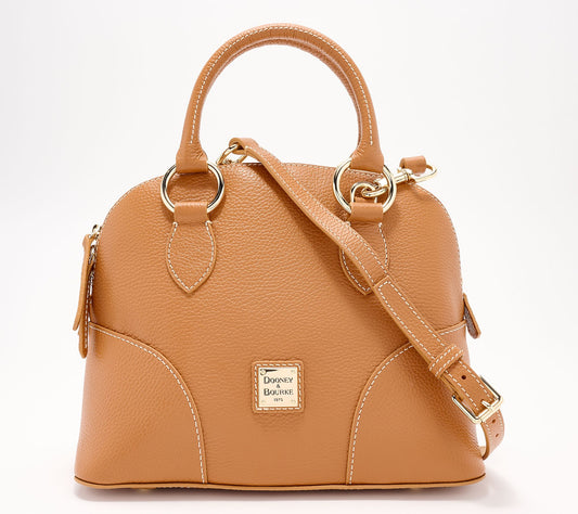 "As Is" Dooney & Bourke Lucca Pebble Leather Satchel with Crossbody Strap