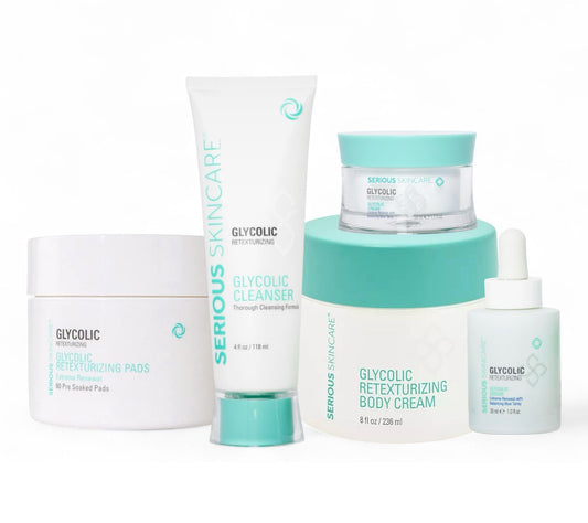 SERIOUS SKINCARE Glycolic Retexturizing Regimen 5pc Kit