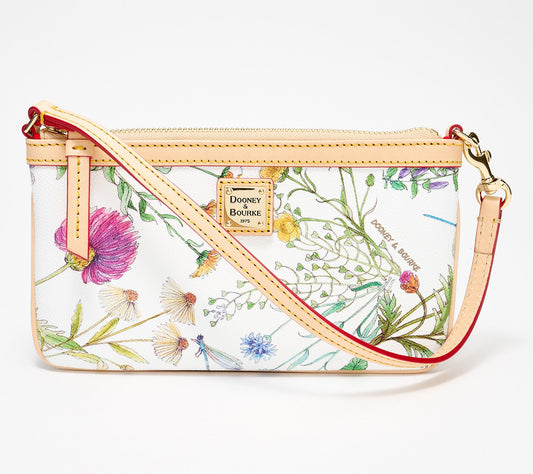 Dooney & Bourke Coated Cotton Botanical Large Slim Wristlet
