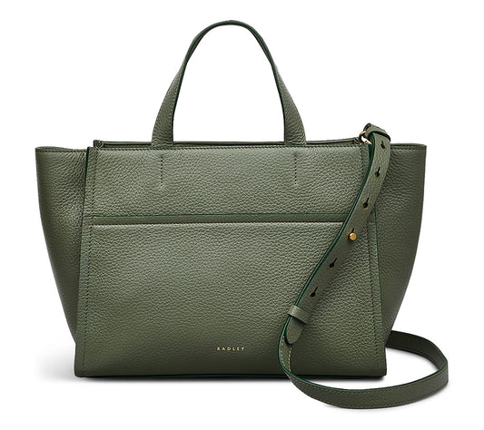 RADLEY London Oak Street Leather Zip Tote w/ Crossbody Strap