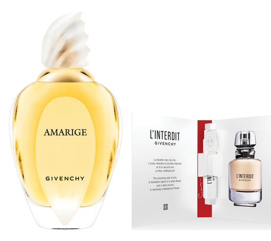 Givenchy 1.7oz Amarige EDT w/ L'Interdit Trial EDP