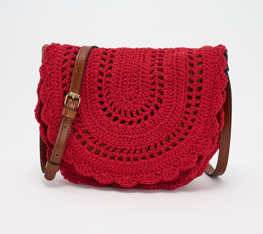 Patricia Nash Crochet Nikita Flap Crossbody