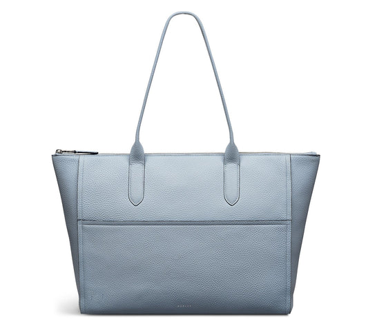 RADLEY London Oak Street Medium Zip Smoke BlueLeather Tote