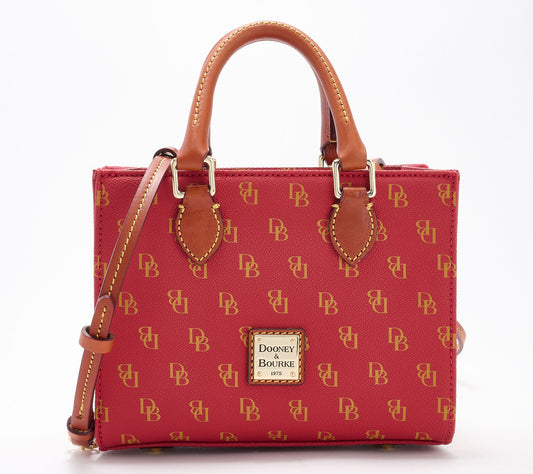 "As Is" Dooney & Bourke Gretta Coated Cotton Mini Janine Satchel