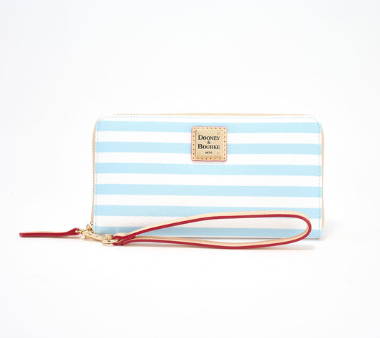 Dooney & Bourke Coated Cotton Skipper Large Zip Around Wristlet