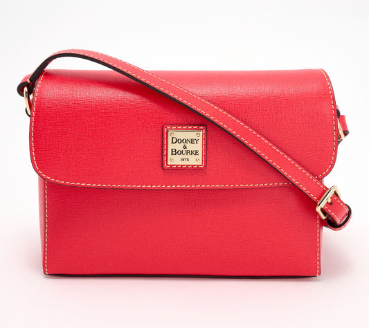 Dooney & Bourke Saffiano Leather Rena Flap Crossbody