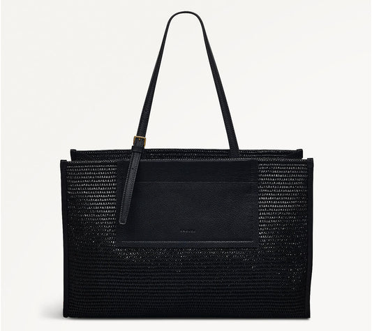 RADLEY London The Burlington Raffia Large Leather Trim Tote
