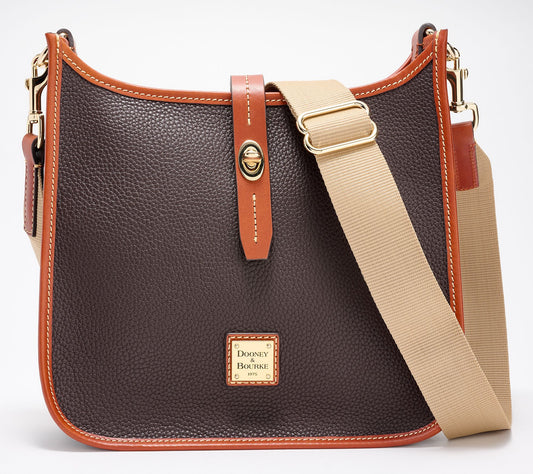 "As Is" Dooney & Bourke Pebble Leather Turnlock Messenger Bag