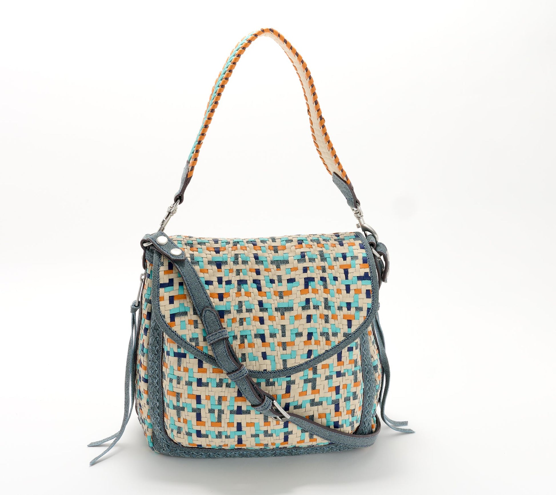 "As Is" Aimee Kestenberg Woven Leather Convertible Shoulder Bag