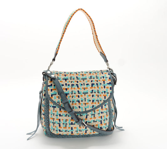 "As Is" Aimee Kestenberg Woven Leather Convertible Shoulder Bag